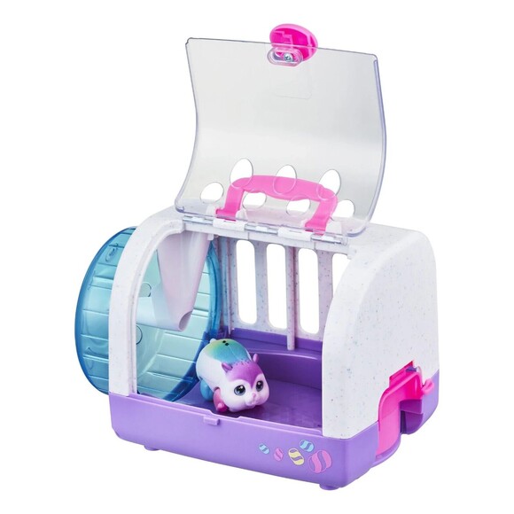 Little Live Pets Lil Hamster House Playset On The Go Pet Carrier Popmello Wheel - Picture 3 of 7